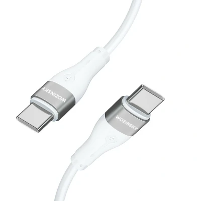 Abbildung von Ladekabel mit USB C auf PD 65W 2 m Datenkabel in Weiß 480 Mbit/s