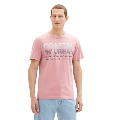 Abbildung von TOM TAILOR Herren 1035541 T Shirt, 13009 Velvet Rose, XL