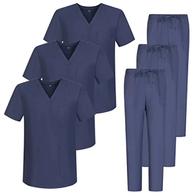 Abbildung von MISEMIYA Unisex Pack x 3 Stück Medizinische Uniformen MZ 6801 6802, Grau 68, XXL (3er