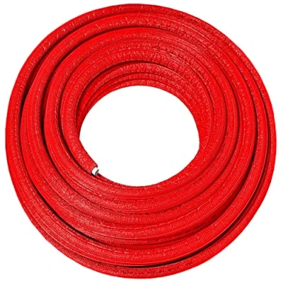 Abbildung von 50 Meter Mehrschichtverbundrohr AußenØ 16mm x Wandstärke 2,0mm Rot isoliert