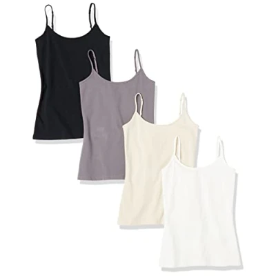 Abbildung von Amazon Essentials Damen Mieder mit schmaler Passform, 4er Pack, Grau/Taupe, XXL