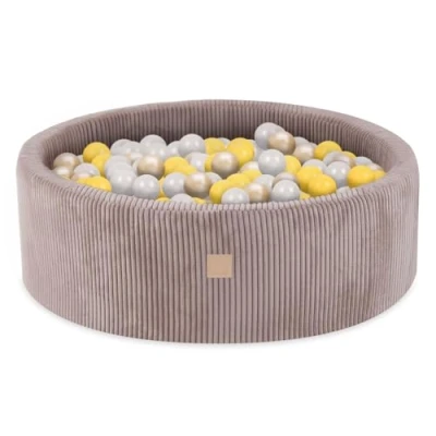 Abbildung von MISIOO Bällebad mit Schaumstoff Füllung 90x30cm 200 Bälle für Hochwertige Kinder Weiches und Sicheres Spielzeug Waschbar