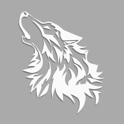 Abbildung von Decus Wolf XL 0222 (weiß) // Sticker OEM JDM Style Aufkleber
