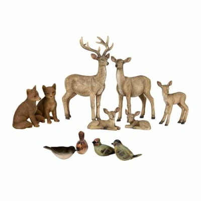 Abbildung von Mirabeau Weihnachtsfigur Waldtier 11er Set Pluvet braun