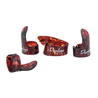 Abbildung von Dunlop Plektrum, Finger &amp; Thumb Players Pack medium, 1 Thumb,3 Fingerpicks Plektren