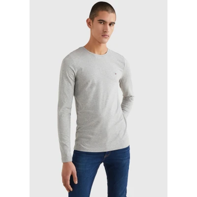 Abbildung von Tommy Hilfiger SLIM FIT LONG Sleeve TEE Langarmshirt, Herren, Größe: XXL, Light grey heather