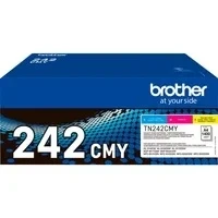 Abbildung von Brother Original TN 242CMY Multipack mit 3 Tonern Cyan/Magenta/Gelb, für bis zu ca. je 1400 Seiten, DCP 9017CDW, 9022CDW, HL 3142CW, 3152CDW, 3172CDW, MFC 9142CDN, 9332CDW, 9342CDW, Value Pack