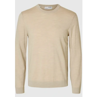 Abbildung von Selected Homme Slhtray CREW NECK NOOS Strickpullover, Herren, Größe: Small, Oatmeal