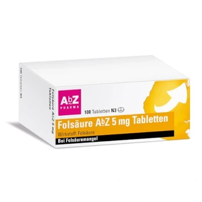 Abbildung von Folsäure AbZ 5 mg Tabletten 100 St