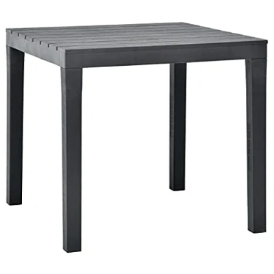 Abbildung von vidaXL Gartentisch Terassentisch Esstisch Campingtisch Balkontisch Beistelltisch Gartenmöbel Tisch Garten Anthrazit 78x78x72cm Kunststoff