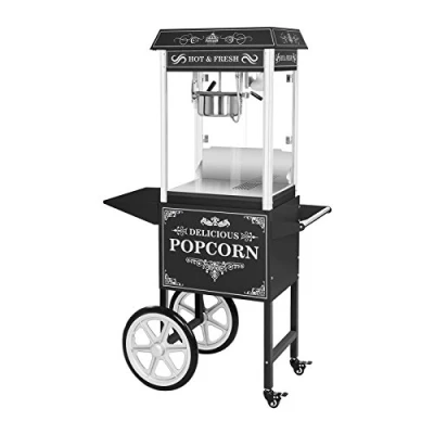 Abbildung von Royal Catering Popcornmaschine Retro Popcornmaker Popcornautomat 1600W 5kg h Schwarz