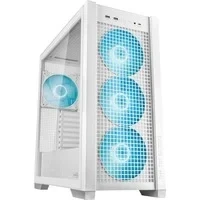 Abbildung von ASUS TUF Gaming GT302 ARGB White Mid Tower ATX Gehäuse (4X 140 x 28 mm Lüfter, austauschbare Seitenteile, unterstützt Mainboards mit versteckten Anschlüssen, Mesh Frontpanel, weiß)