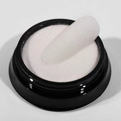 Abbildung von 1 Box Laser Shining Zucker Nagel Glitter Pulver Nail Art Pigment Staub Maniküre Dekorationen Schwarz Weiß