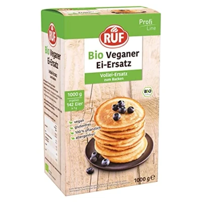 Abbildung von RUF Bio Veganer Ei Ersatz Vorratspackung, 100% pflanzlicher Vollei Ersatz,zum Backen,für Desserts,zum Panieren,für vegane Mayonnaise, 1 kg Großpackung