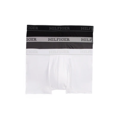 Abbildung von Tommy Hilfiger Trunk 3 PACK Panties, Herren, Größe: Small, Black/white/dark ash