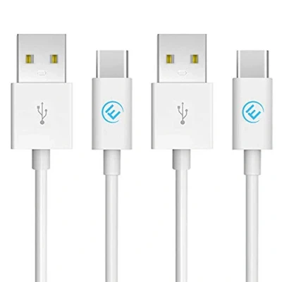 Abbildung von EVOMIND USB Typ C Kabel [2x2M] Ladekabel Datenkabel Schnellladekabel fur Samsung Galaxy S23/ S22/ S21, PS5/Xbox Series X/S Controller, usw. 2x2M Weiss