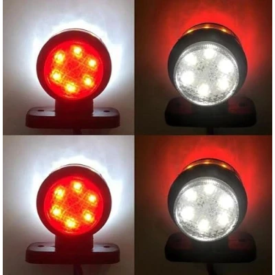 Abbildung von 4 x Seite Outline Marker Lights 24 V Trailer Van Truck Caravan Chassis Wohnmobil orange weiß rot