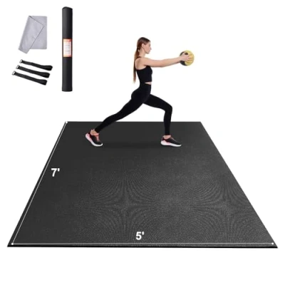 Abbildung von VEVOR Trainingsmatte, rutschfeste, hochdichte Premium Yogamatte, Trainings Yogamatte für Männer und Frauen, Fitness Trainingsmatte mit Tasche Tragegurt, alle Arten von Heim Yoga