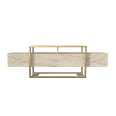 Abbildung von moebel17 Lowboard Beige mit Granit Optik
