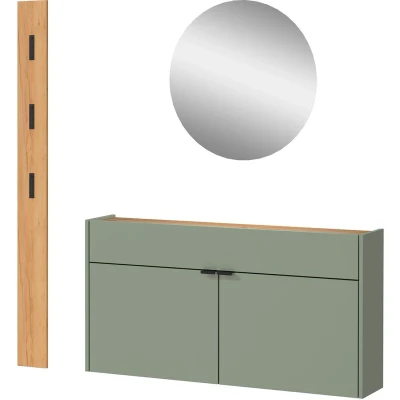 Abbildung von GERMANIA Garderoben Set &quot;Ameca&quot;, (Set, 3 St.), mit Mehrzweckschrank, Spiegel und Garderobenpaneel, geringe Tiefe