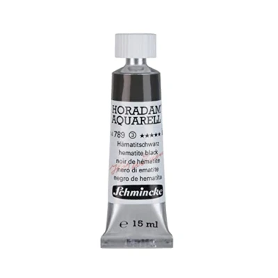 Abbildung von Schmincke HORADAM® AQUARELL feinste Künstler Aquarellfarben, Hämatitschwarz 15 ml
