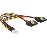Abbildung von Floppy Stecker &gt; 2x SATA 15Pin Buchse, Y Kabel