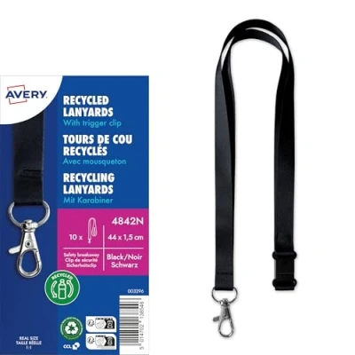 Abbildung von Avery Zweckform Lanyard 4842N 15x440mm schwarz 10 Stück