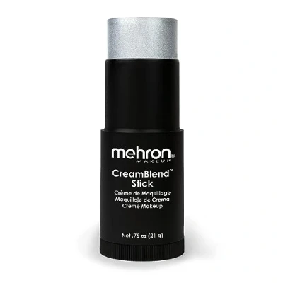 Abbildung von Mehron Make up CreamBlend Stick Gesichtsbemalung, Körperbemalung und Grundierungscreme Körperfarbe Stift (Silver)