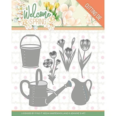 Abbildung von Dies Jeanine&#039;s Art Welcome Spring Watering Can and Bucket