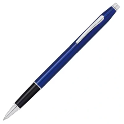 Abbildung von Cross Classic Century Tintenroller (mit Kappe, Strichstäke M, Schreibfarbe: schwarz, nachfüllbar, inkl. Premium Geschenkbox) Transluzent blaulack, 1 stück (1er Pack)
