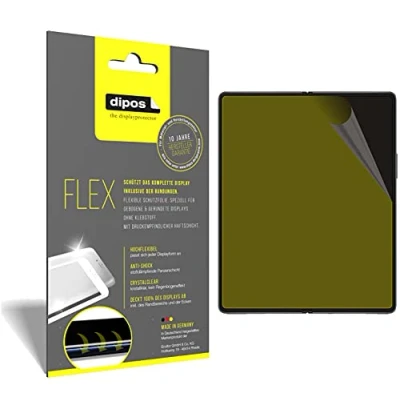 Abbildung von dipos I 2X Schutzfolie 100% kompatibel mit Samsung Galaxy Z Fold 3 Folie Full Cover 3D Displayschutz