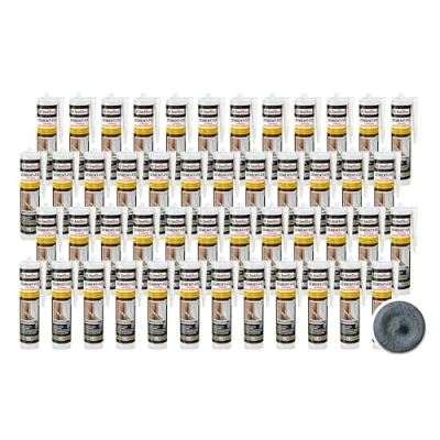 Abbildung von Isolbau Zement Fix 48 x 300 ml Dunkelgrau Express Reperaturmörtel Dichtungsmasse für Fugen &amp; Risse im Innen Außenbereich, Kartusche