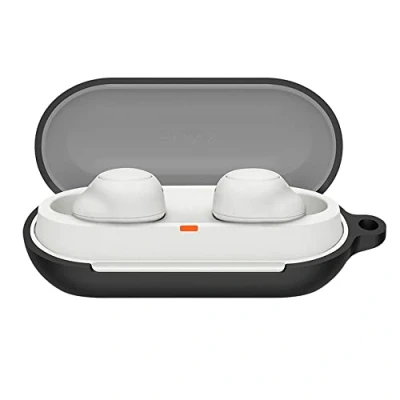 Abbildung von RanTuo Bluetooth Kopfhörerhülle für Sony WF C500, Weiches TPU, Staubdicht, Sturzfest, Kopfhörer Hülle Abdeckung C500.(Schwarz)