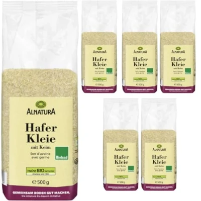 Abbildung von Alnatura Haferkleie mit Keim, 6er Pack (6 x 500 g)