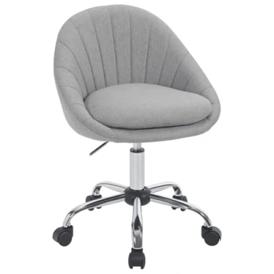Abbildung von WOLTU Homeoffice Stuhl, Bürostuhl ergonomisch, Schminkstuhl drehbar, Drehstuhl mit Rollen, Schreibtischstuhl 150 kg belastbar, für Arbeitszimmer Schlafzimmer, Atmungsaktiver Stoff, Grau, BS168gr