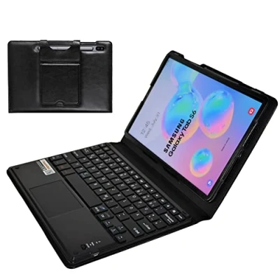 Abbildung von MQ für Galaxy Tab S6 10.5 Bluetooth Tastatur Tasche mit Multifunktions Touchpad Samsung Hülle LTE SM T865 WiFi T860 Deutsch QWERTZ