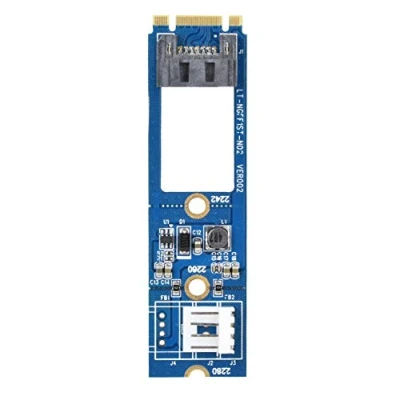 Abbildung von M.2 zu SATA NGFF 7Pin Adapterkarte horizontalen Konverter Karte + 4Pin Stromkabel