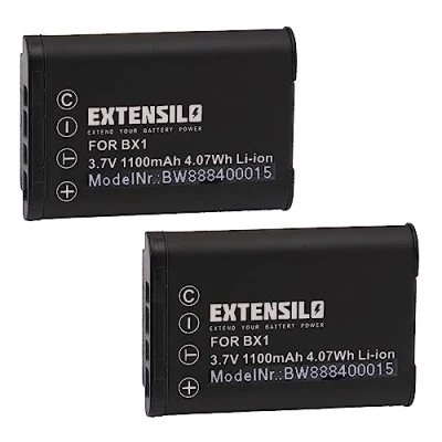 Abbildung von EXTENSILO 2X Akku kompatibel mit Sony Cybershot DSC HX90, HX90V, HX99, HX80, HX95 Kamera (1100 mAh, 3,7 V, Li Ion)