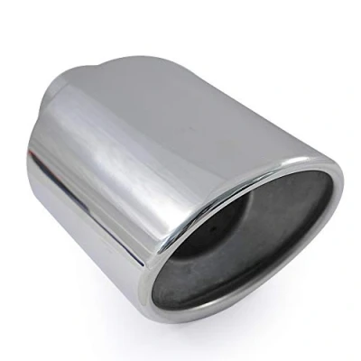 Abbildung von Universal Auspuffblende Endrohr Sport Schalldämpfer Edelstahl 56mm Chrom