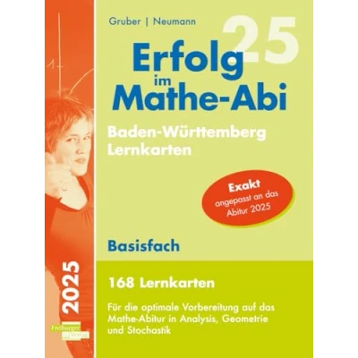 Abbildung von Erfolg im Mathe Abi 2025, 168 Lernkarten Basisfach Allgemeinbildendes Gymnasium Baden Württemberg