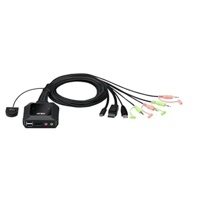 Abbildung von ATEN CS52DP 2 Port USB C DP Hybrid Kabel KVM Switch