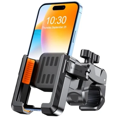 Abbildung von CIRYCASE Handyhalterung Fahrrad, [Kamera Ist Nicht Blockiert] Motorrad, [Sehr Stabil] Handyhalter Fahrrad für MTB/Scooter, Kompatibel mit iPhone 16 Pro Max, S24 Ultra, seebingo 4,7&quot; 7&quot;
