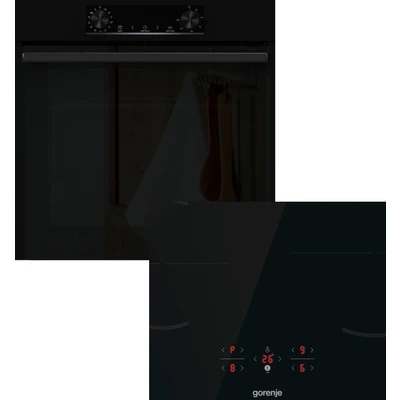 Abbildung von GORENJE Backofen Set &quot;BOP6737E02BK&quot;, mit Teleskopauszug nachrüstbar, Pyrolyse Selbstreinigung, (2 St.), &amp; Induktion