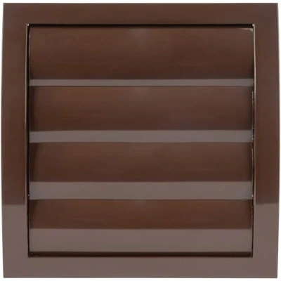 Abbildung von Vent Systems Ø150mm 190x190 mm Braun HVAC Abluftkanalabdeckung Dunstabzugshaube Außentrockner Entlüftungsabdeckung mit Öffnungsklappe klimagerät luftabzug wanddurchführung wetterschutzgitter