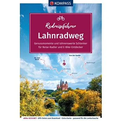 Abbildung von KOMPASS Radreiseführer Lahnradweg: Von der Quelle zum Rhein mit Extra Tourenkarte, Reiseführer und exakter Streckenbeschreibung
