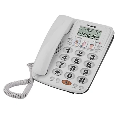 Abbildung von VBESTLIFE Schnurgebundenes Telefon, 2 Schnur Telefon mit Freisprecheinrichtung und Anrufer ID für Home/Office