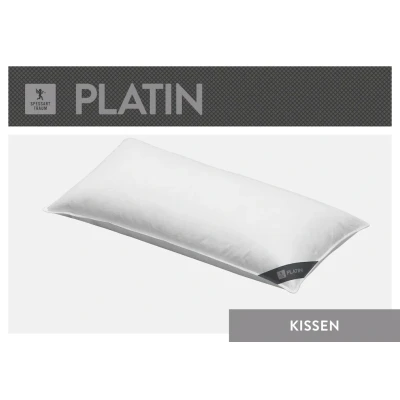 Abbildung von SPESSARTTRAUM 3 Kammer Kopfkissen &quot;Platin&quot;, Füllung: Außen:100% Gänsedaunen, Innen: 100% Gänsefedern, Bezug: Baumwolle, (1 St.), hergestellt in Deutschland, allergikerfreundlich