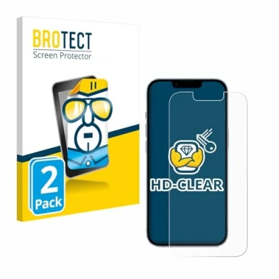 Abbildung von BROTECT (2 Stück Schutzfolie für Apple iPhone 14 Displayschutz Folie Ultra Klar