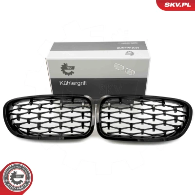 Abbildung von ESEN SKV 66SKV190 Kühlergrill glänzend, schwarz BMW: 5 Limousine, Touring