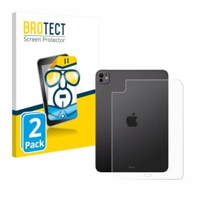 Abbildung von BROTECT (2 Stück Schutzfolie für Apple iPad Pro 11&quot; WiFi 2024 (Rückseite) Displayschutz Folie Ultra Klar